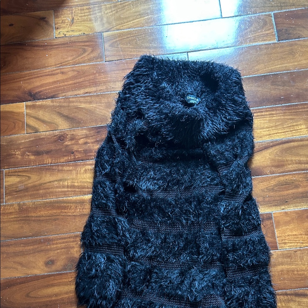 Black Faux Turleneck Sweater